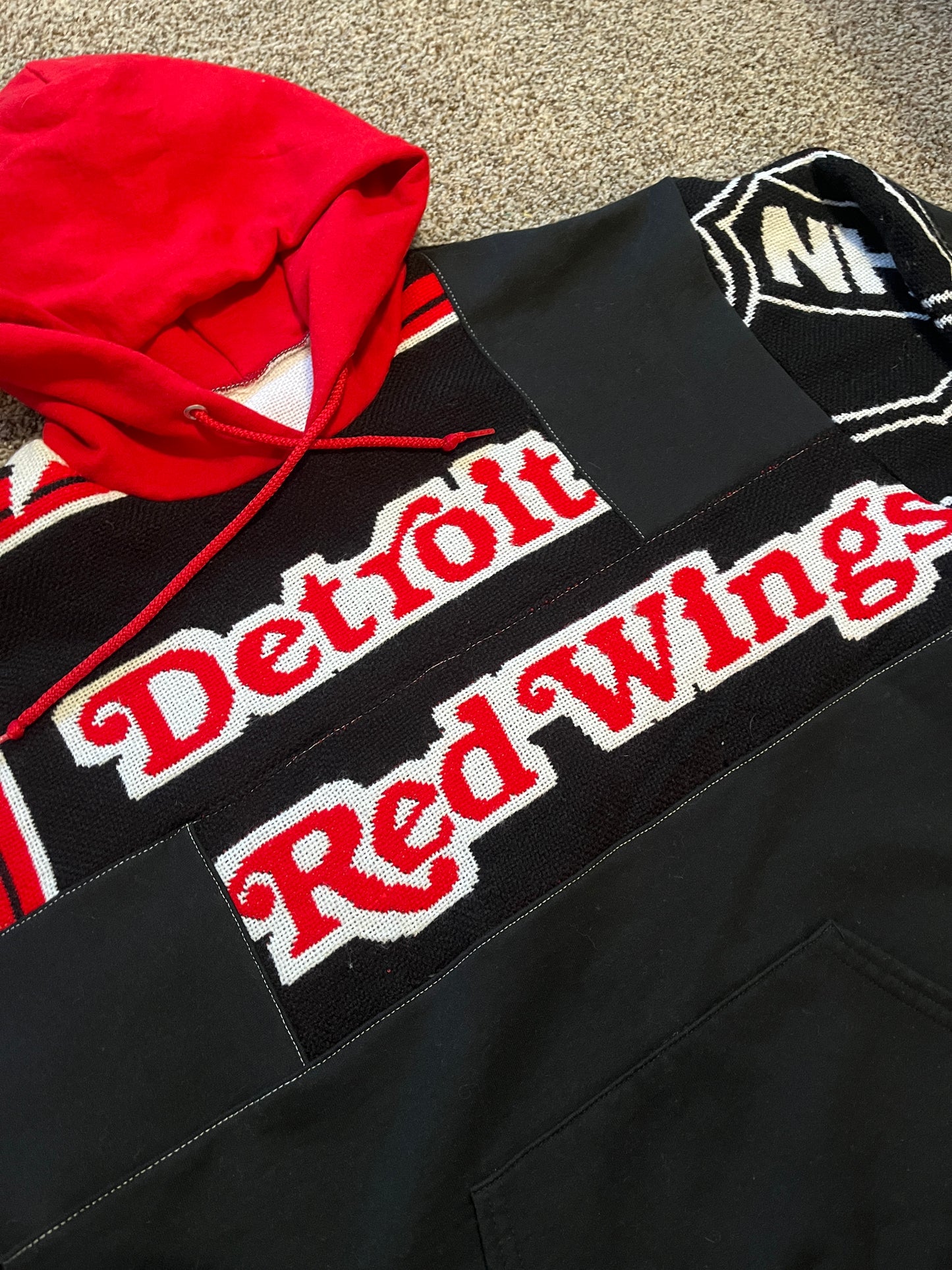 Red Wings tapestry hoodie