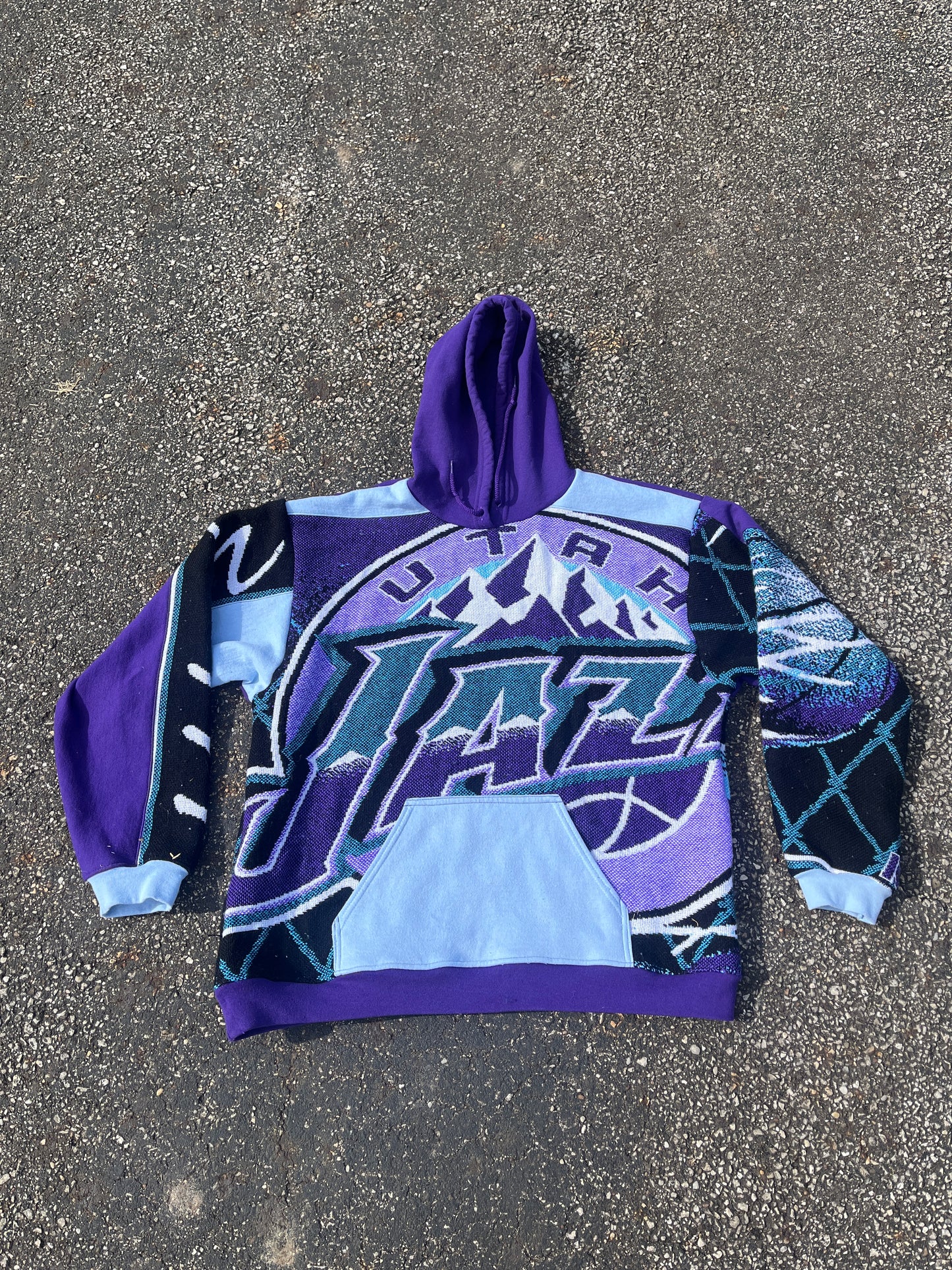 Utah Jazz reworked tapestry hoodie